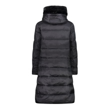 CMP Wintermantel Coat Fix Hood (Glanzeffekt, warm) schwarz Damen
